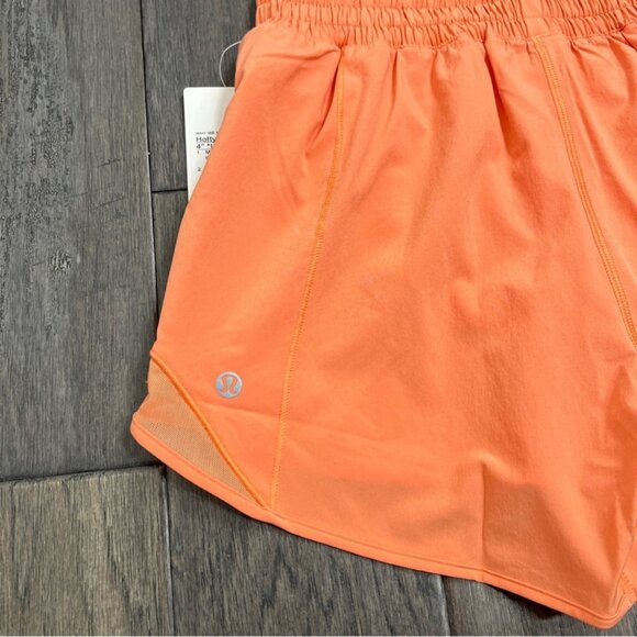 Lululemon NWT Hotty Hot High-Rise Lined Short 4" Coral Kiss - Picture 3 of 8